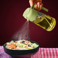 Multi-Purpose 2-in-1 Glass Oil Sprayer Bottle (450ml) | Stainless Steel Olive Oil Dispenser & Kitchen Gadget