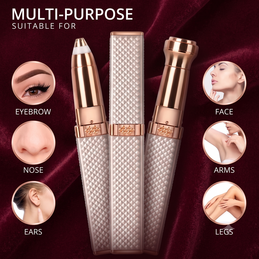 2-in-1 Rechargeable Facial Hair Remover & Epilator for Women | Painless Trimmer