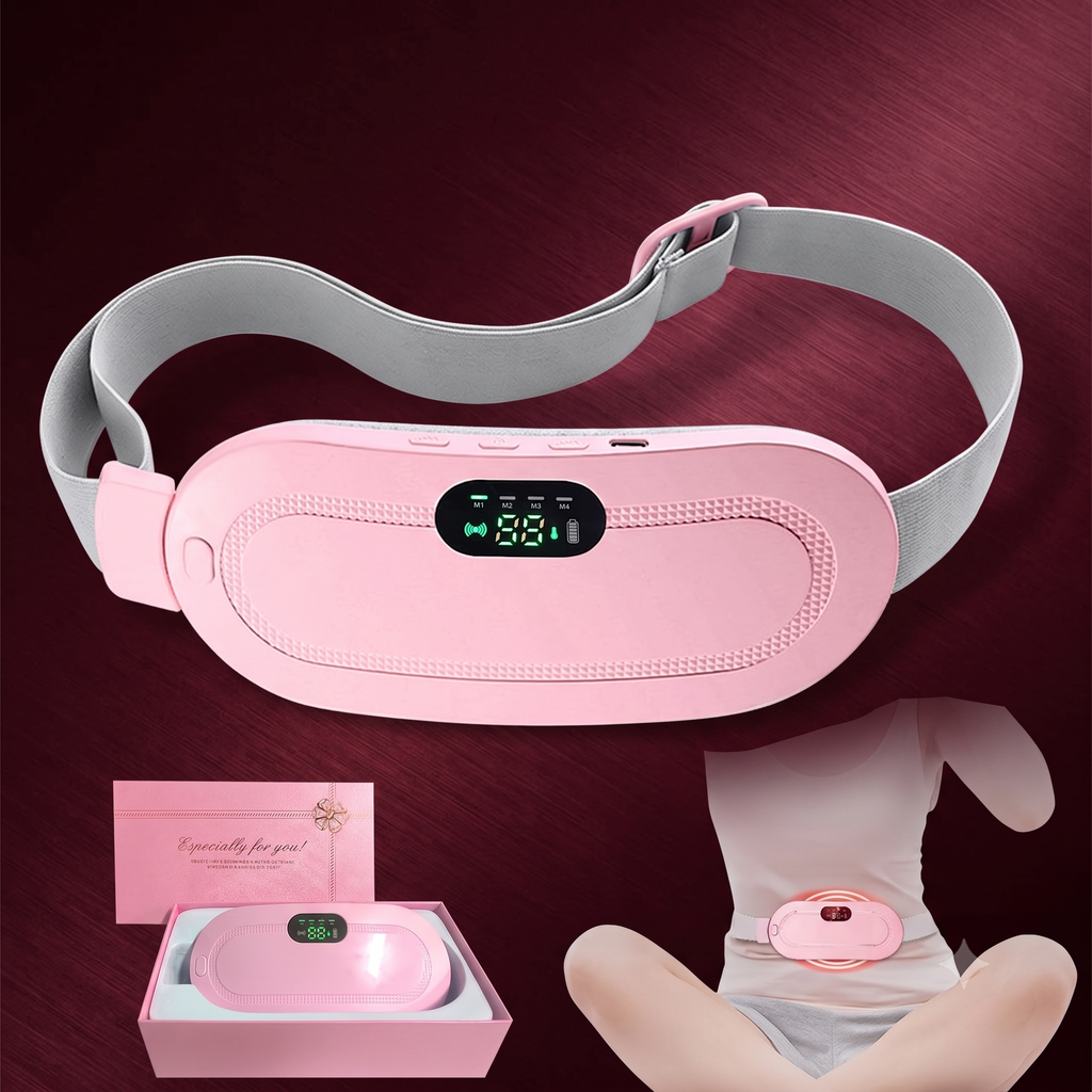 Portable Menstrual Heating Pad & Massage Belt | Electric Cramp Relief Massager
