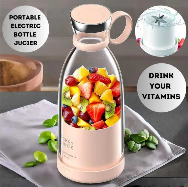 Portable Wireless Charging Blender | 4-Blade Mini Electric Juicer Cup