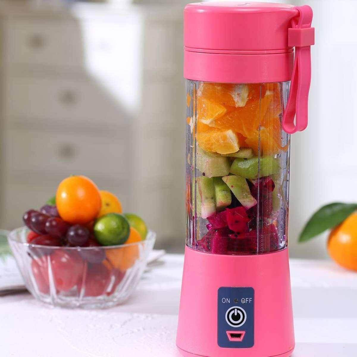 380ml Portable Juicer Cup & Mini Blender | 6-Blade USB Rechargeable Mixer