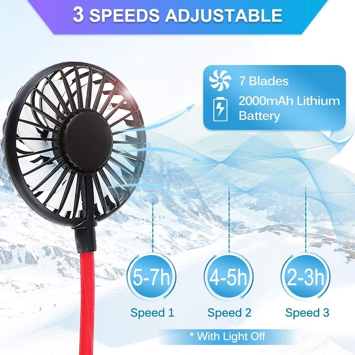Ultimate 360° Hands-Free Neck Fan | Powerful, Quiet & Lightweight Cooling