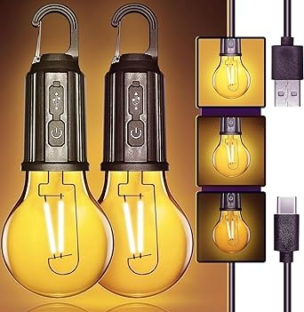 Ultimate Portable LED Hanging Light | Bright 3-Mode Rechargeable Camp Bulb