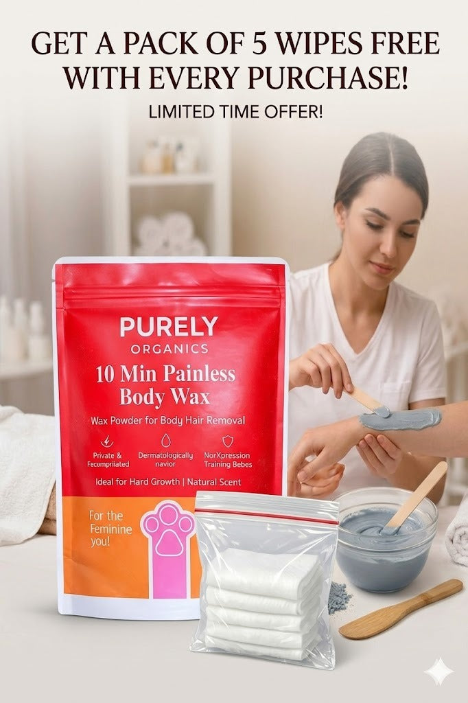 100% Organic Herbal Wax Powder | Painless No-Strip Hair Removal