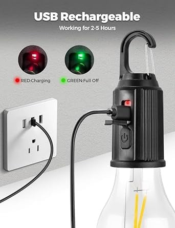 Ultimate Portable LED Hanging Light | Bright 3-Mode Rechargeable Camp Bulb