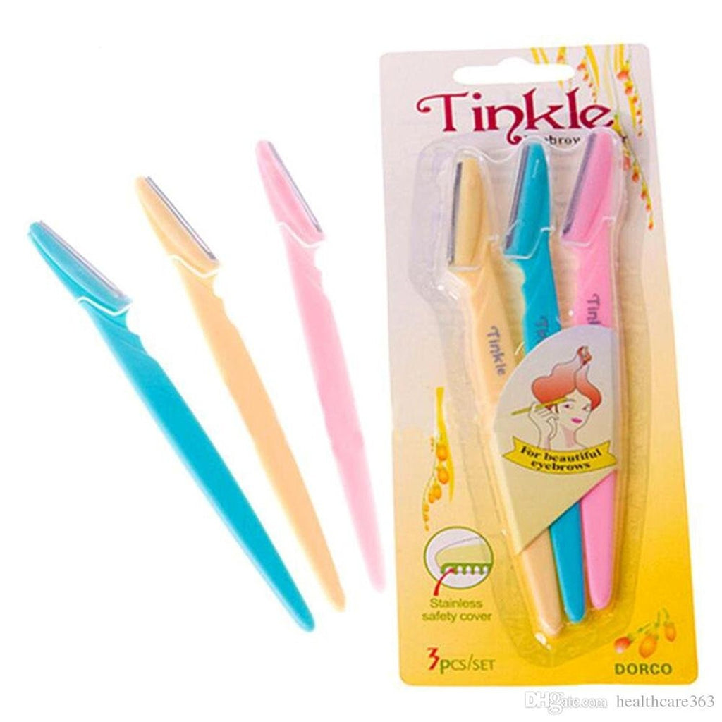 Original Tinkle Eyebrow Razor & Facial Hair Remover (3-Pack) | Painless Dermaplaning Tool