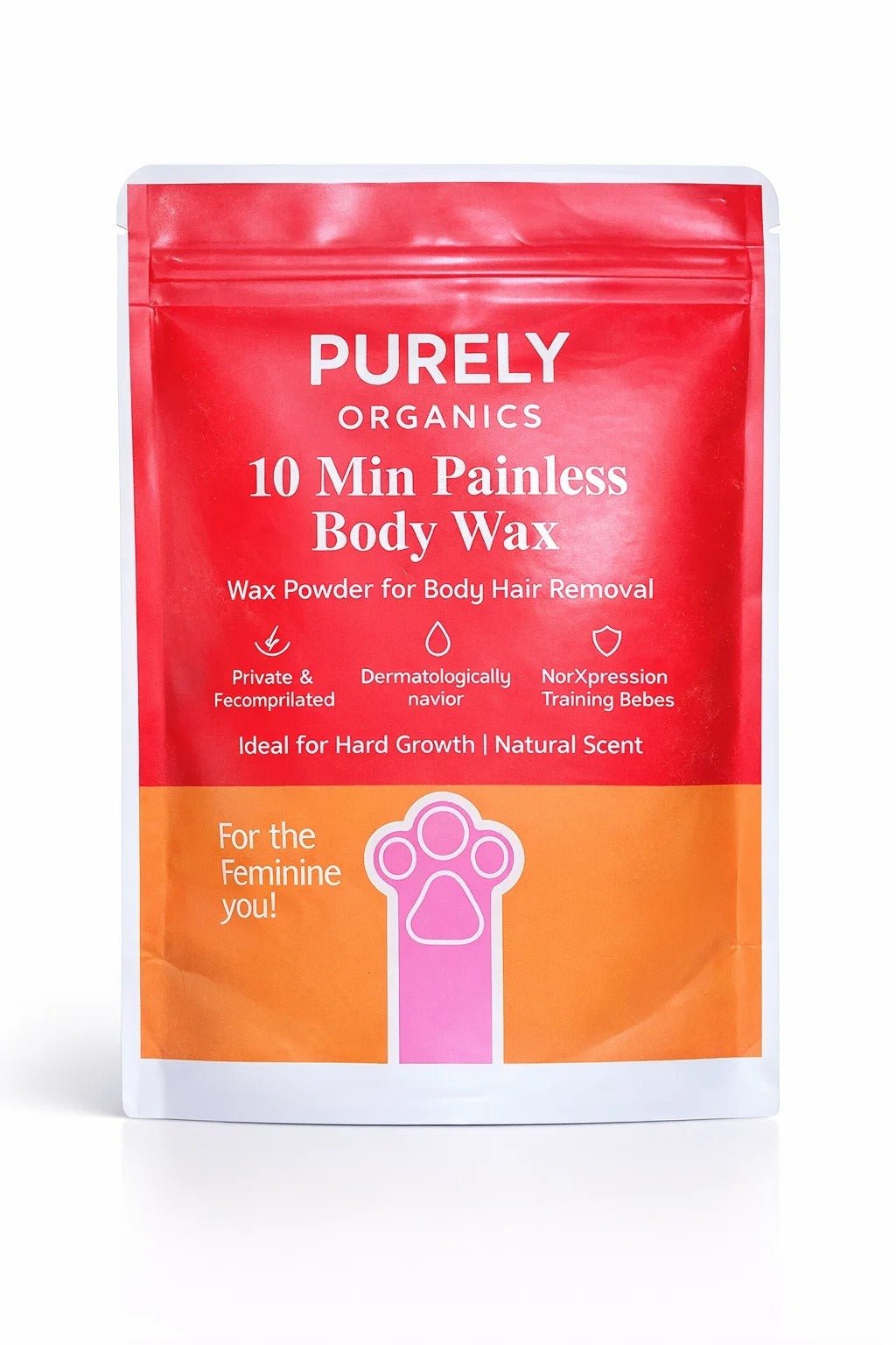 100% Organic Herbal Wax Powder | Painless No-Strip Hair Removal