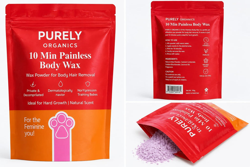 100% Organic Herbal Wax Powder | Painless No-Strip Hair Removal
