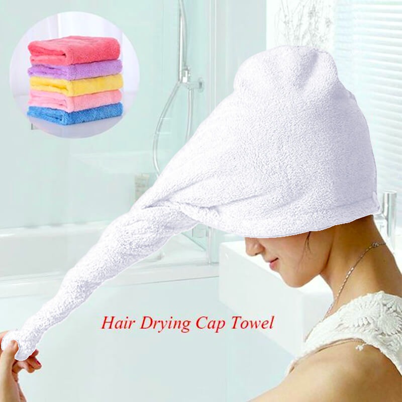 Super Absorbent Microfiber Hair Towel Wrap | Quick-Dry Bath Cap