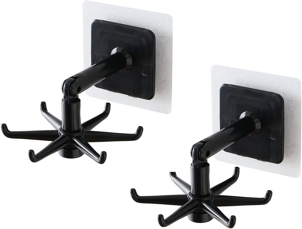 Space-Saving 360° Rotating Hook | Heavy-Duty Adhesive Multi-Purpose Hanger