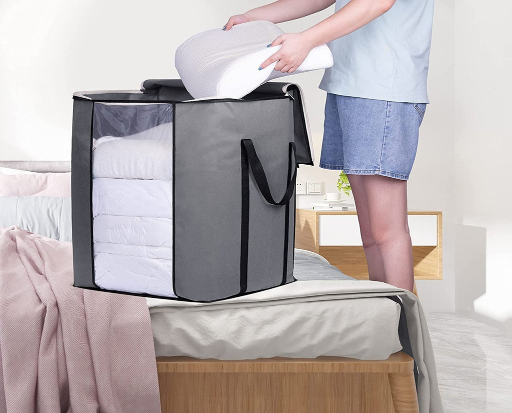 Large Waterproof Clothes & Blanket Storage Bags (1-10 Pack) | Folding Closet Organizer