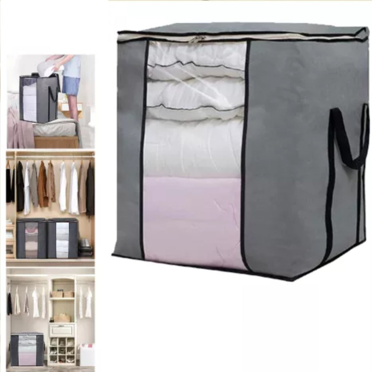 Large Waterproof Clothes & Blanket Storage Bags (1-10 Pack) | Folding Closet Organizer