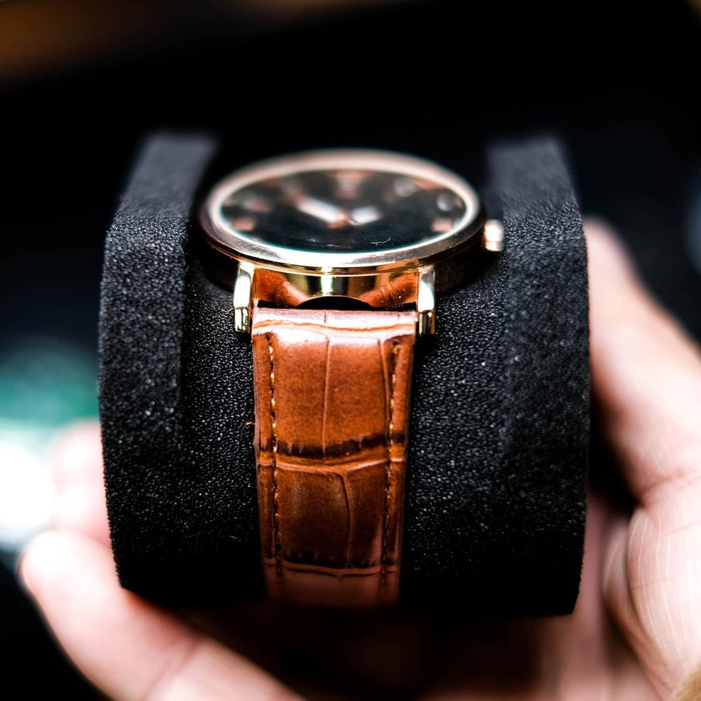 Premium 5-Slot Watch Roll Travel Case | Portable Display Organizer Box for Men & Women
