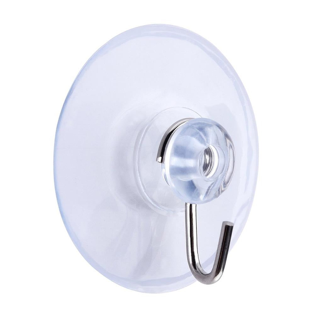 6-Pack Heavy Duty Adhesive Wall Hooks | Transparent Multipurpose Kitchen & Bath Hangers