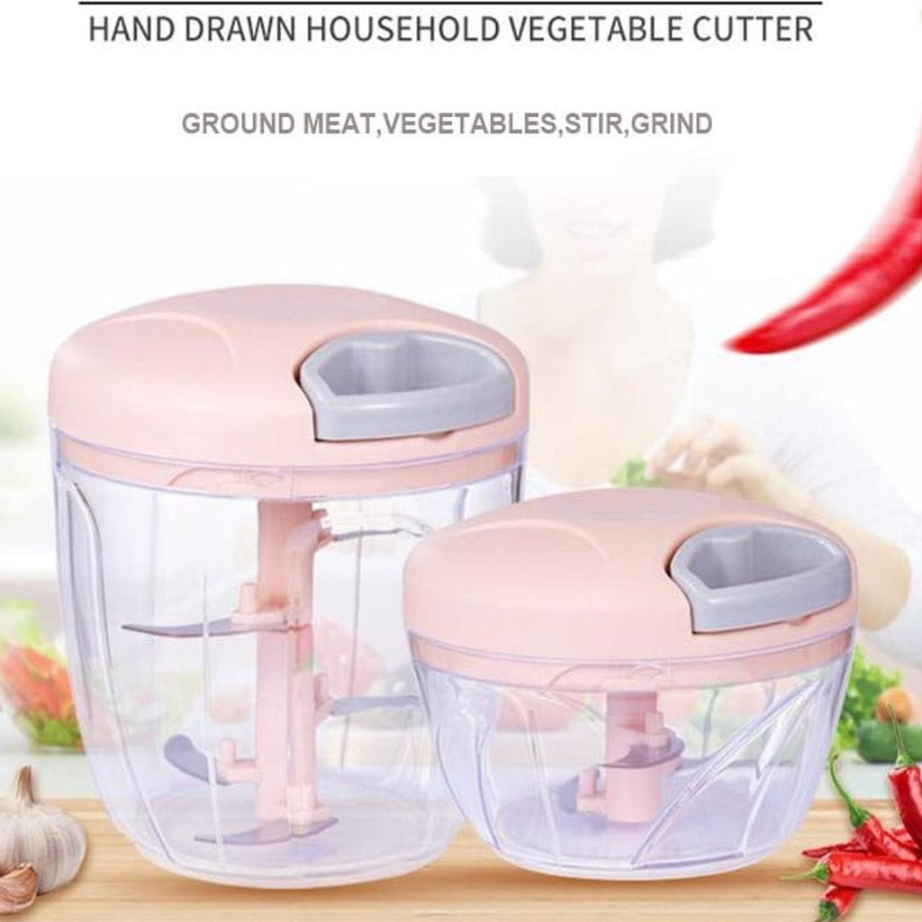 Speedy 5-Blade Manual Food Chopper (900ml) | Tear-Free Onion Cutter & Veggie Slicer