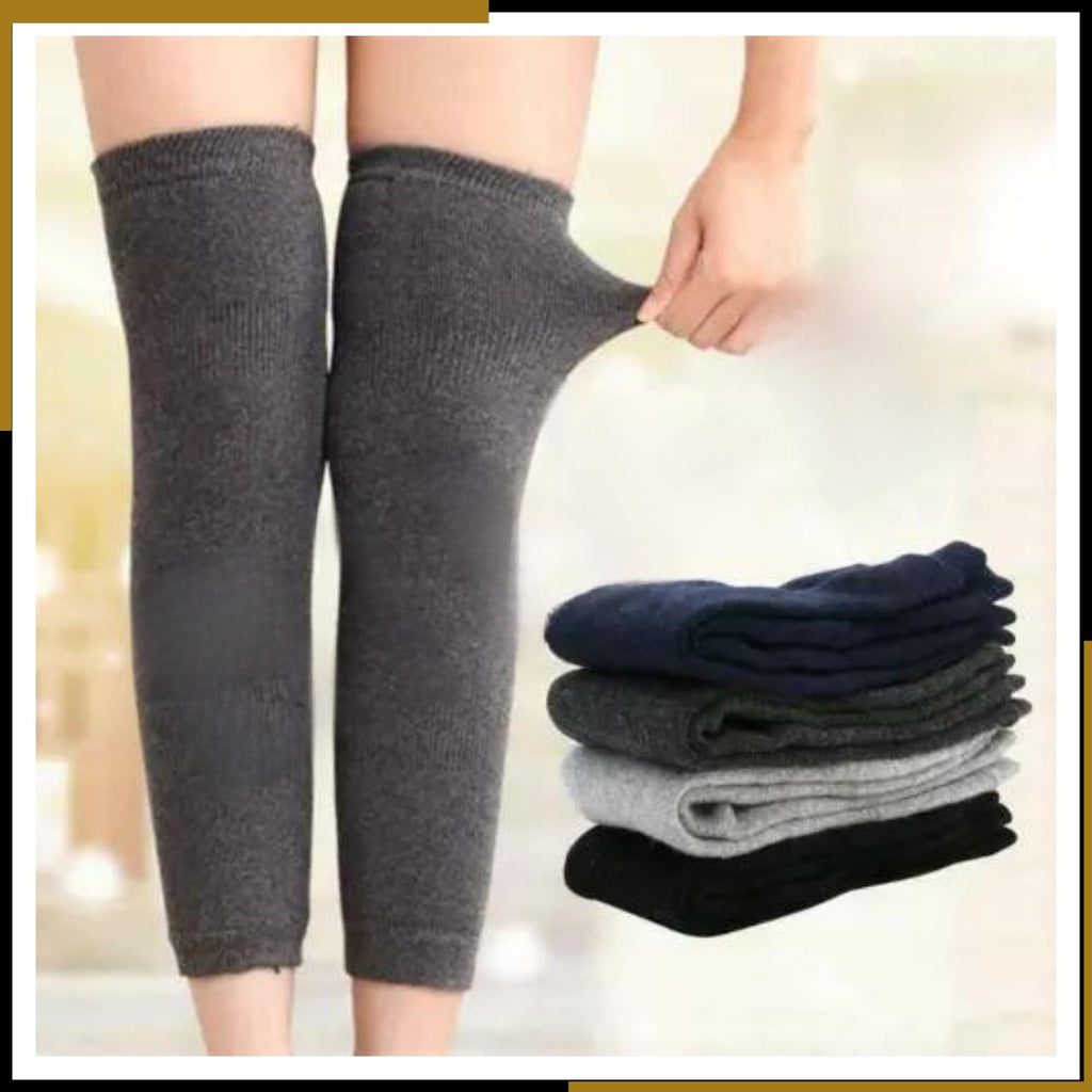 Premium Thermal Knee & Leg Warmers | Ultra-Soft Fleece-Lined Wool Sleeves